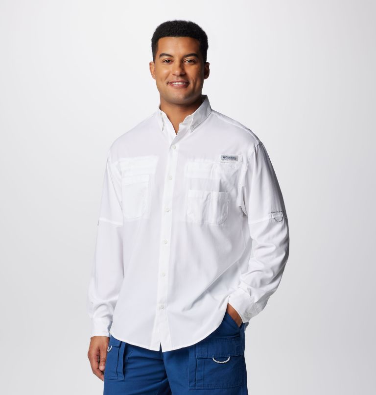 Men’s PFG Tamiami II Long Sleeve Shirt, Color: White, image 1