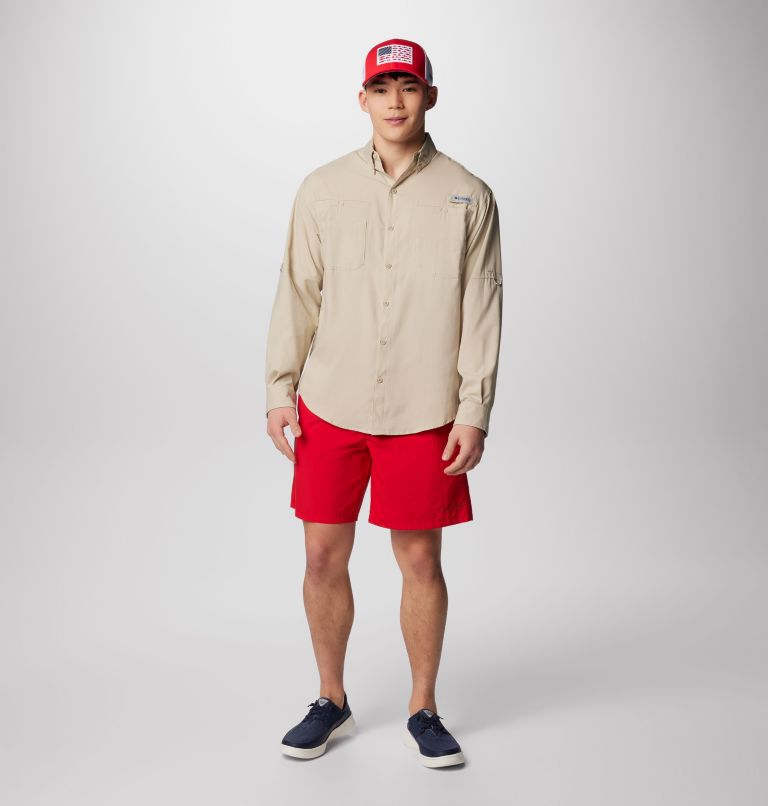 Men’s PFG Tamiami II Long Sleeve Shirt, Color: Fossil, image 3