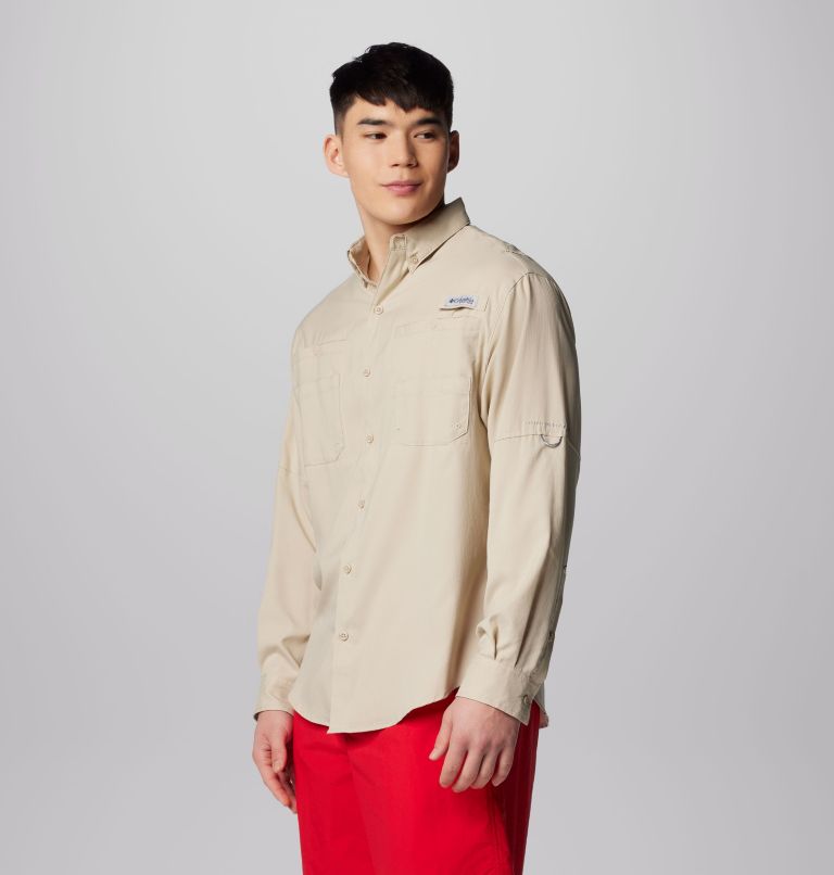 Men’s PFG Tamiami II Long Sleeve Shirt, Color: Fossil, image 4