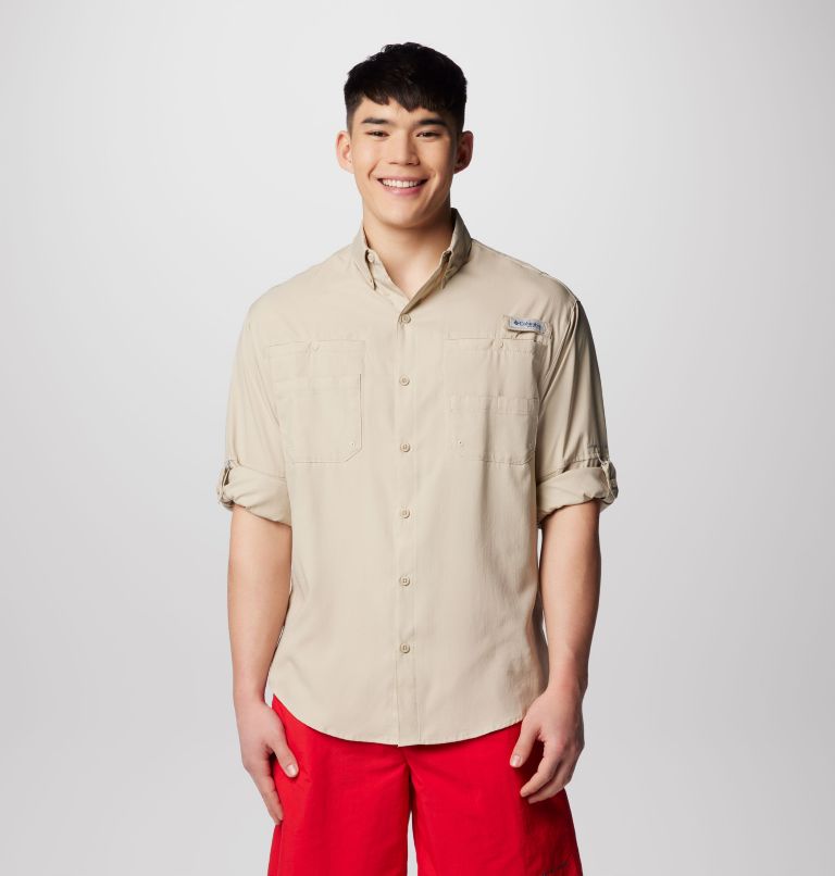 Men’s PFG Tamiami II Long Sleeve Shirt, Color: Fossil, image 7
