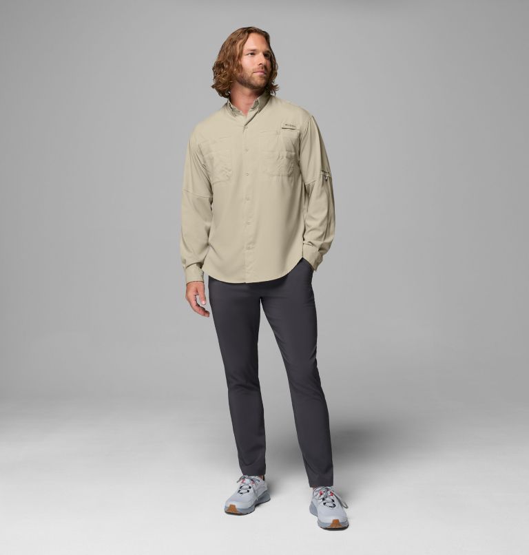 Men’s PFG Tamiami II Long Sleeve Shirt, Color: Fossil, image 2