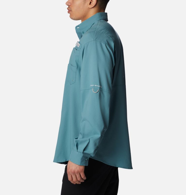 Men’s PFG Tamiami II Long Sleeve Shirt, Color: Tranquil Teal, image 3