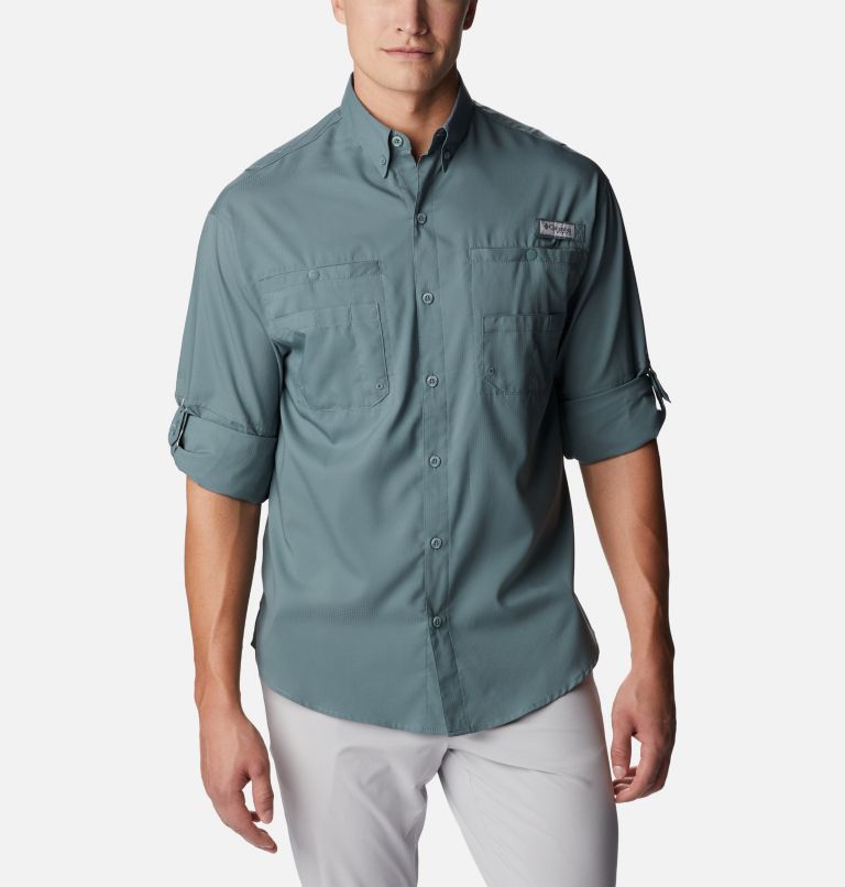 Thumbnail: Men’s PFG Tamiami II Long Sleeve Shirt - Tall, Color: Metal, image 6