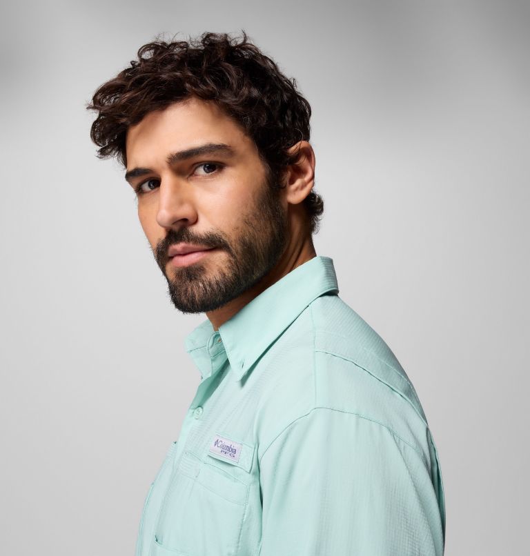 Men’s PFG Tamiami II Long Sleeve Shirt, Color: Misty Jade, image 5