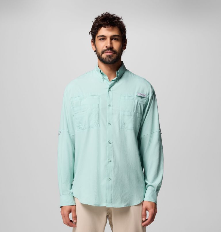 Men’s PFG Tamiami II Long Sleeve Shirt, Color: Misty Jade, image 1
