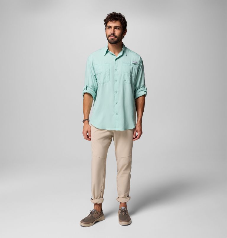 Men’s PFG Tamiami II Long Sleeve Shirt, Color: Misty Jade, image 2