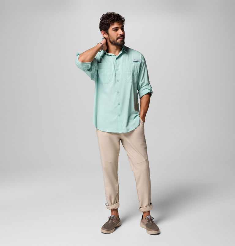 Men’s PFG Tamiami II Long Sleeve Shirt, Color: Misty Jade, image 10