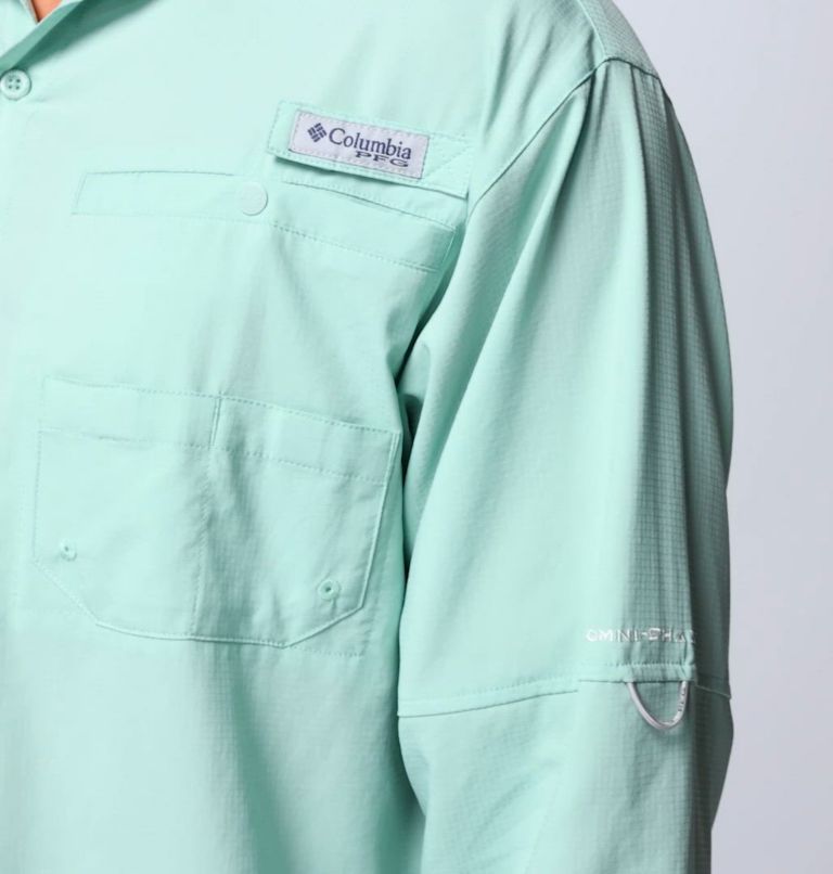 Men’s PFG Tamiami II Long Sleeve Shirt, Color: Misty Jade