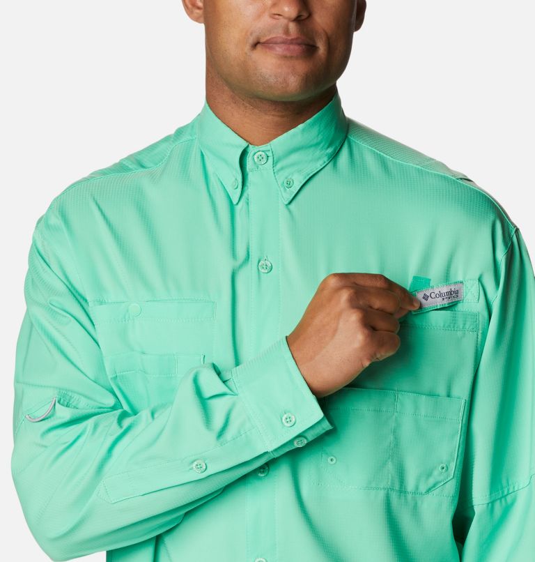 Thumbnail: Men’s PFG Tamiami II Long Sleeve Shirt, Color: Light Jade, image 4