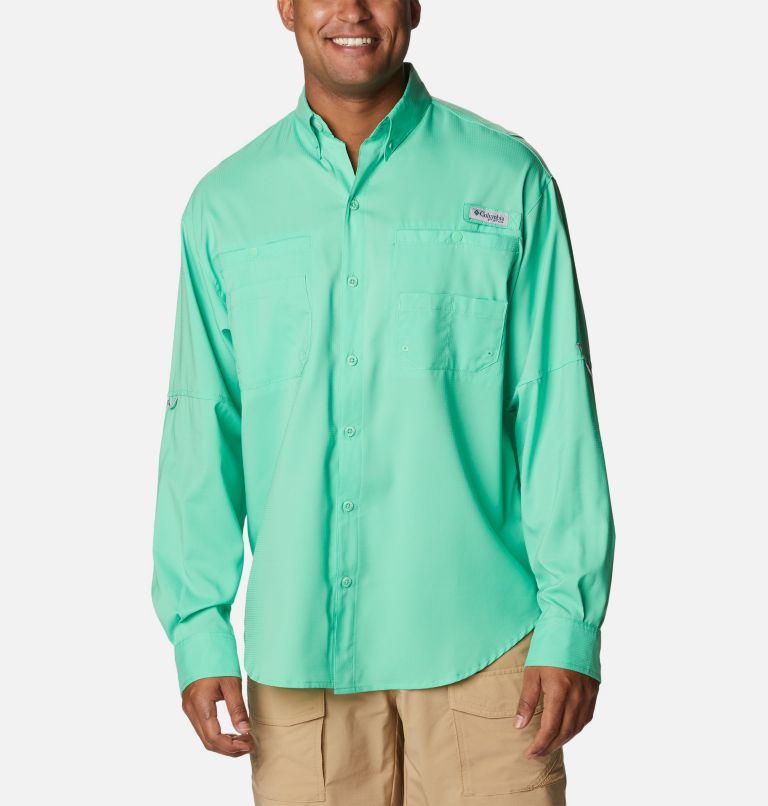 Thumbnail: Men’s PFG Tamiami II Long Sleeve Shirt, Color: Light Jade, image 1