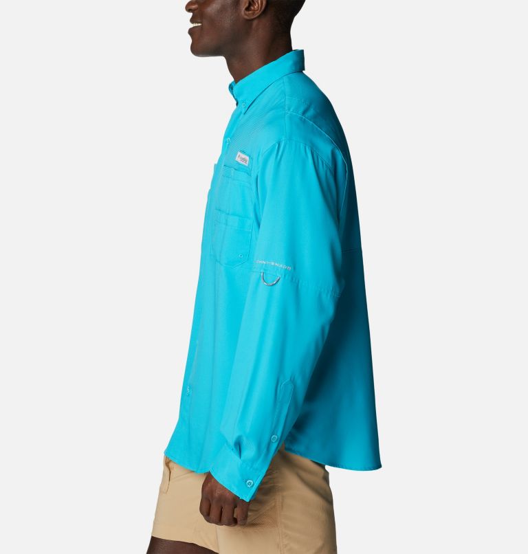 Thumbnail: Men’s PFG Tamiami II Long Sleeve Shirt, Color: Ocean Teal, image 3