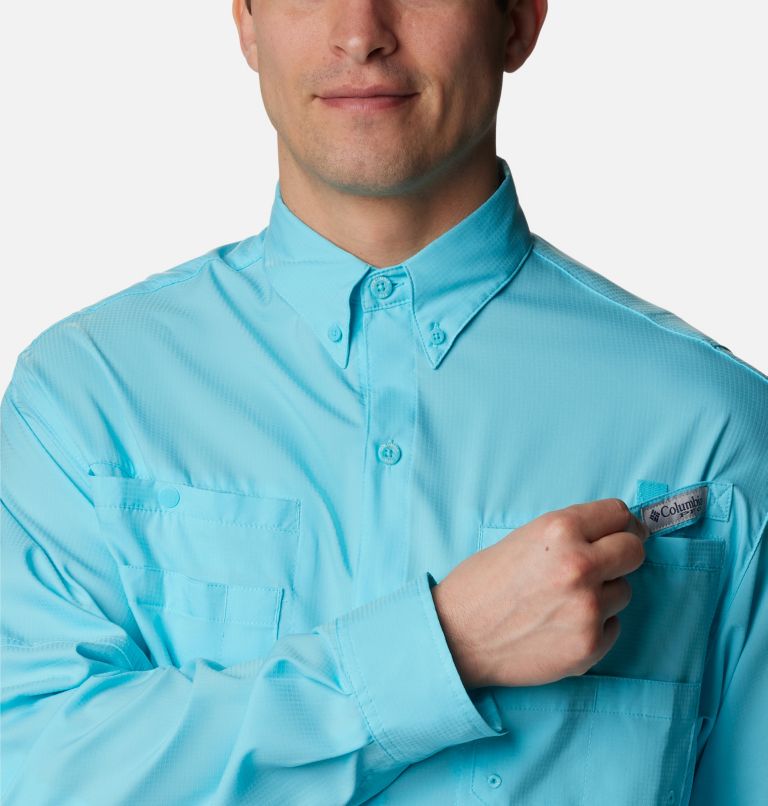 Men’s PFG Tamiami II Long Sleeve Shirt, Color: Opal Blue, image 4