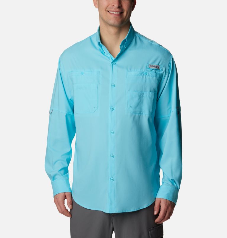 Men’s PFG Tamiami II Long Sleeve Shirt, Color: Opal Blue, image 1
