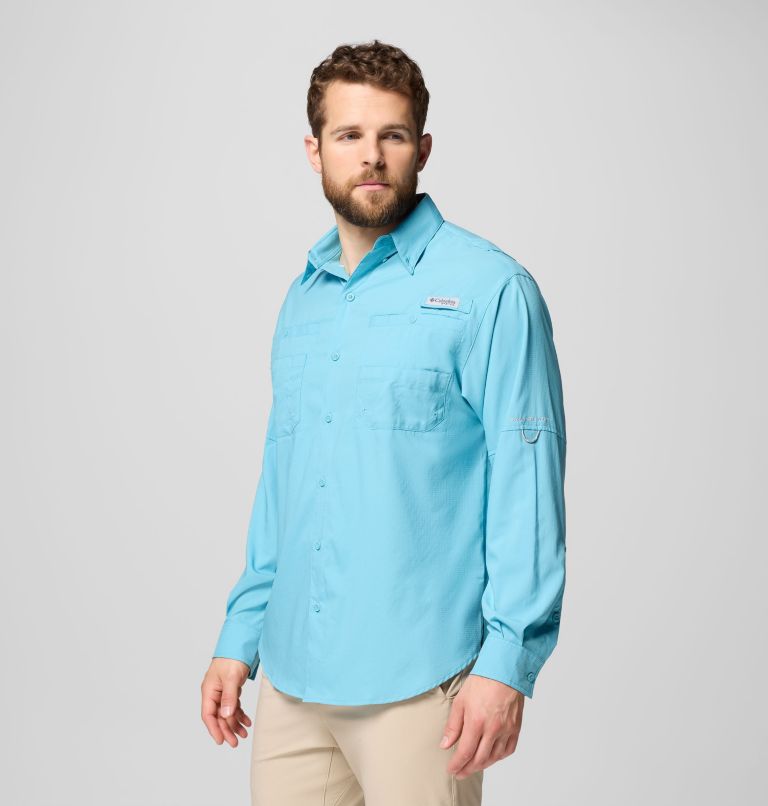 Men’s PFG Tamiami II Long Sleeve Shirt, Color: Vintage Blue, image 4