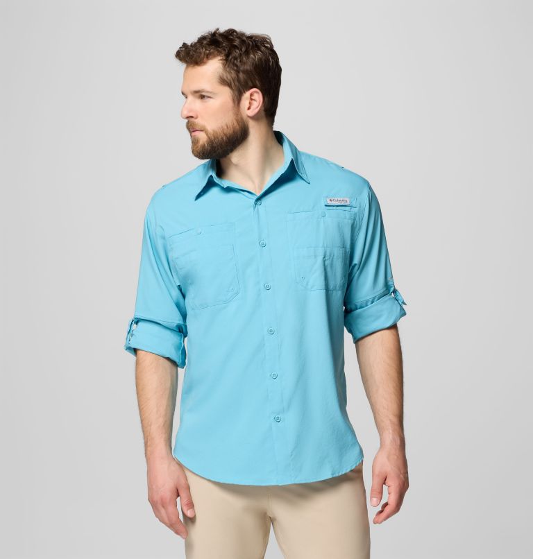 Men’s PFG Tamiami II Long Sleeve Shirt, Color: Vintage Blue, image 5