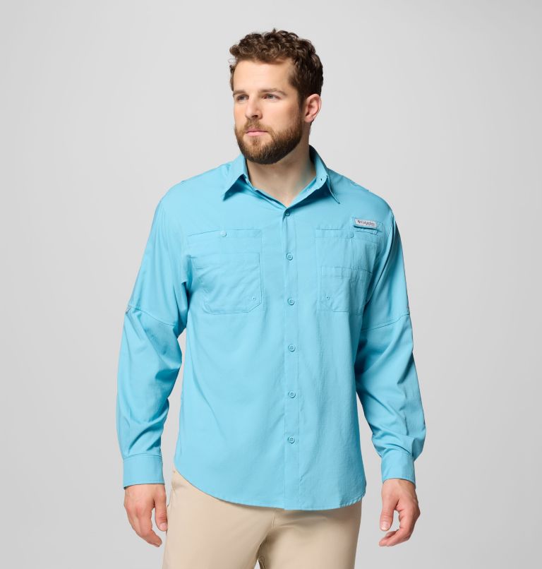 Men’s PFG Tamiami II Long Sleeve Shirt, Color: Vintage Blue, image 1