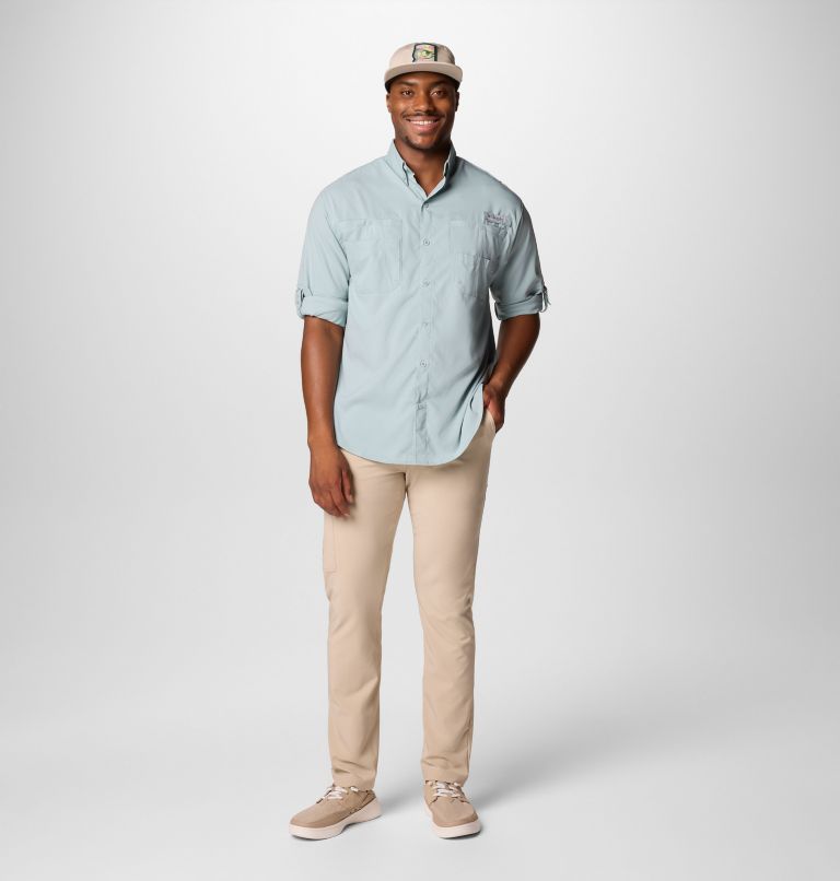 Men’s PFG Tamiami II Long Sleeve Shirt, Color: Crushed Blue, image 3