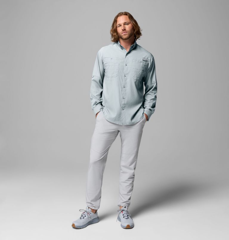 Men’s PFG Tamiami II Long Sleeve Shirt, Color: Crushed Blue, image 2