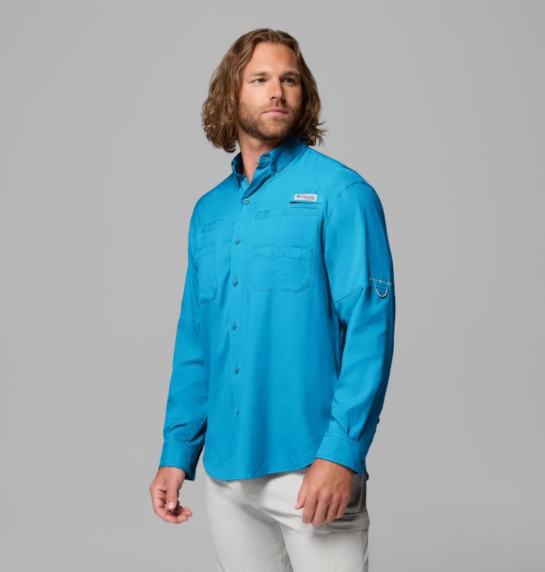 Men’s PFG Tamiami II Long Sleeve Shirt, Color: Blue Echo, image 4