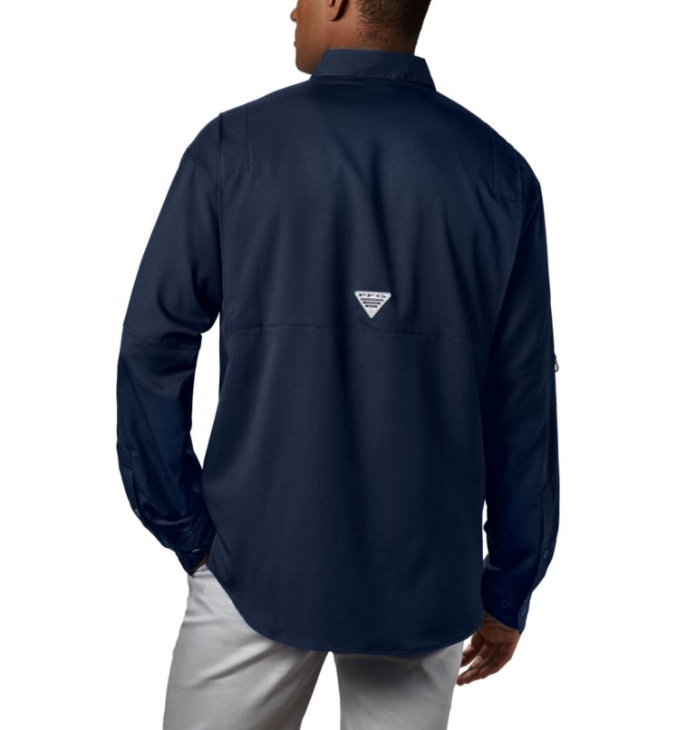 Men’s PFG Tamiami II Long Sleeve Shirt, Color: Collegiate Navy, image 2