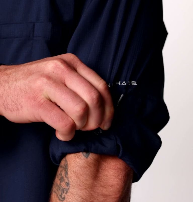 Men’s PFG Tamiami II Long Sleeve Shirt, Color: Collegiate Navy