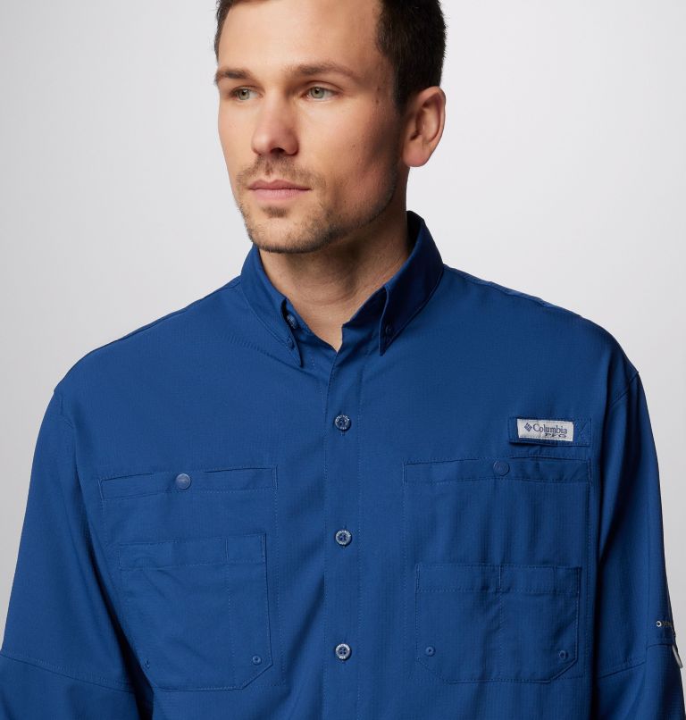 Thumbnail: Men’s PFG Tamiami II Long Sleeve Shirt, Color: Carbon, image 5