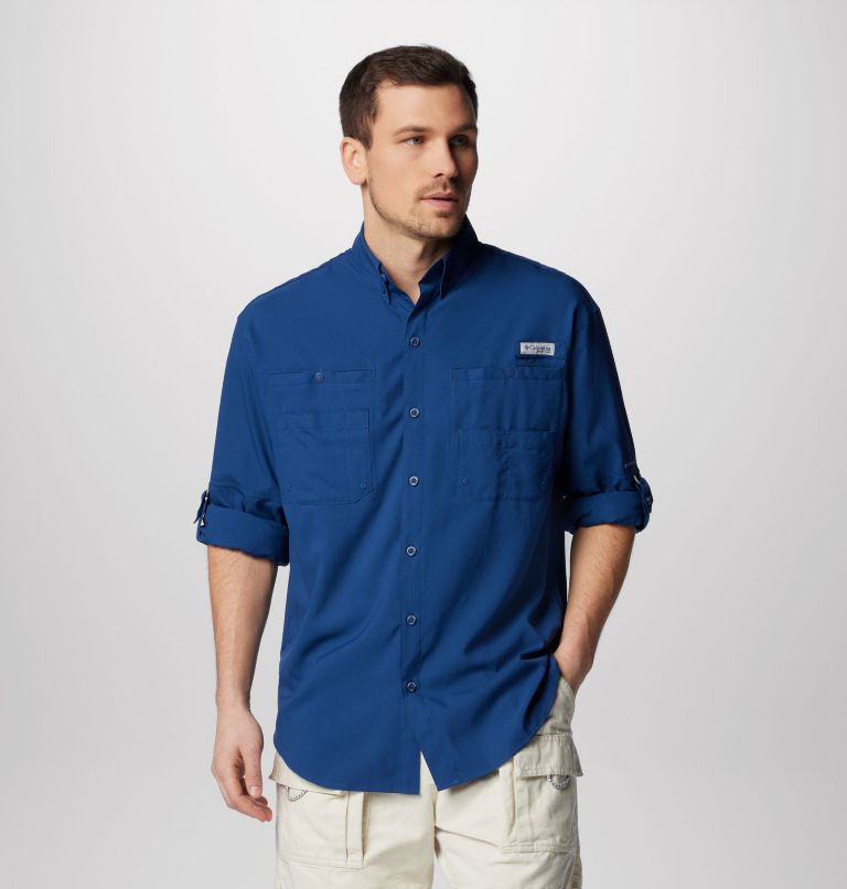 Men’s PFG Tamiami II Long Sleeve Shirt, Color: Carbon, image 7