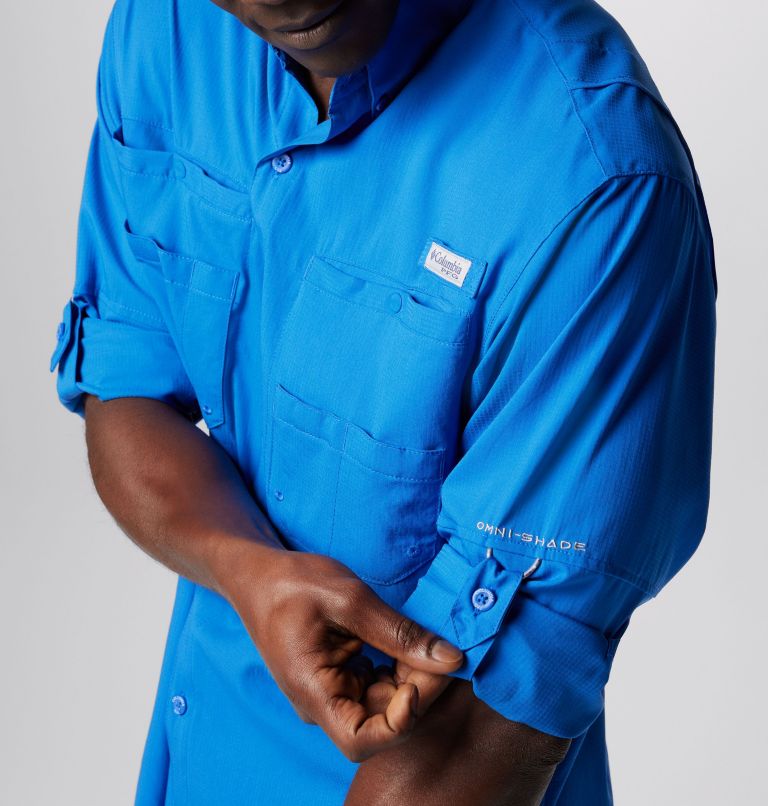 Men’s PFG Tamiami II Long Sleeve Shirt, Color: Vivid Blue, image 5