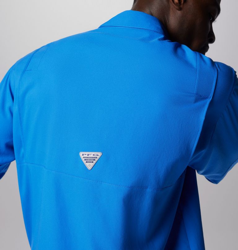 Thumbnail: Men’s PFG Tamiami II Long Sleeve Shirt, Color: Vivid Blue, image 6