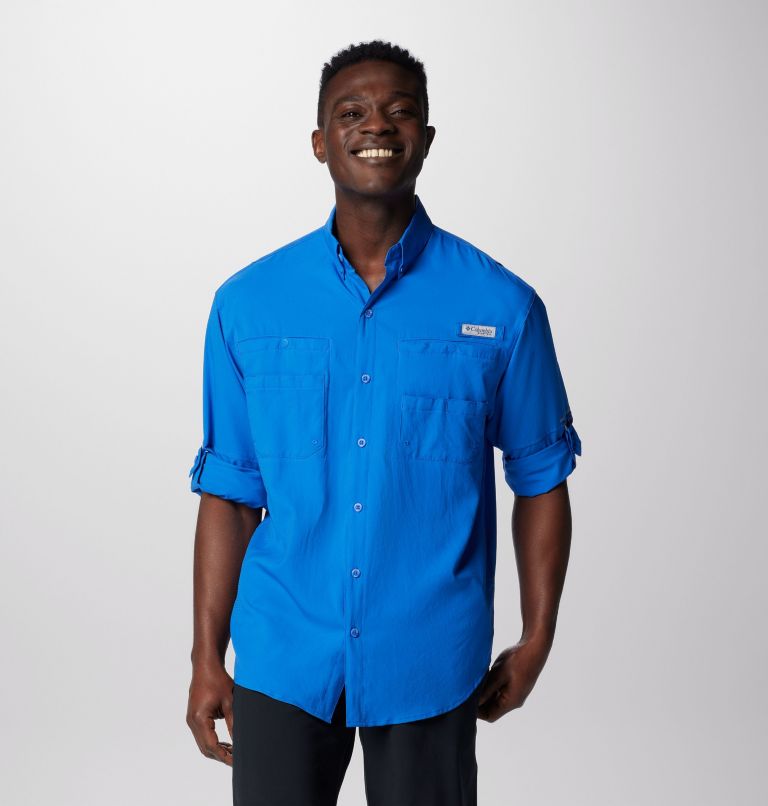 Men’s PFG Tamiami II Long Sleeve Shirt, Color: Vivid Blue, image 1