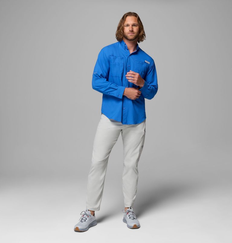 Men’s PFG Tamiami II Long Sleeve Shirt, Color: Vivid Blue, image 2