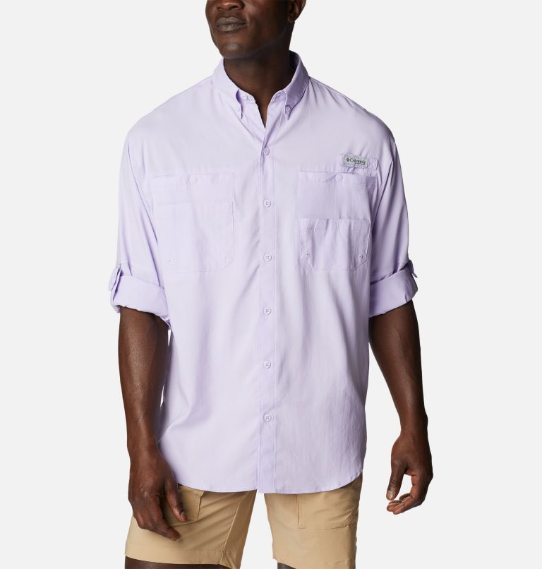 Men’s PFG Tamiami II Long Sleeve Shirt, Color: Soft Violet, image 6