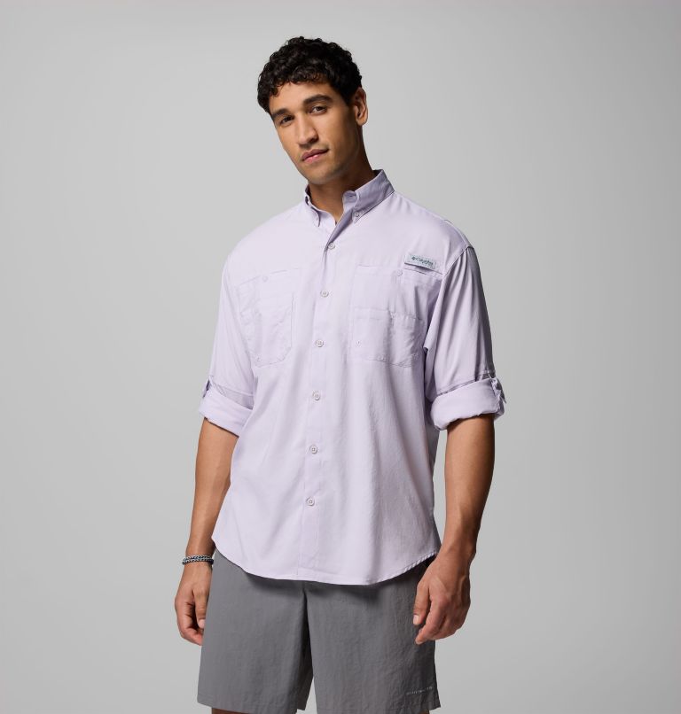 Men’s PFG Tamiami II Long Sleeve Shirt, Color: Lavender Pearl, image 5