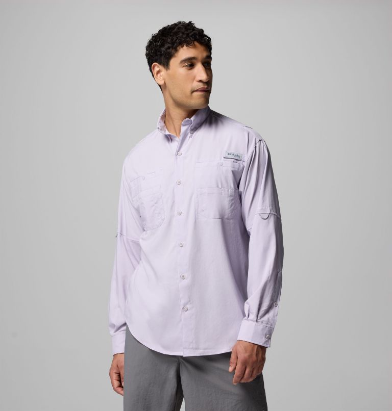 Men’s PFG Tamiami II Long Sleeve Shirt, Color: Lavender Pearl, image 1