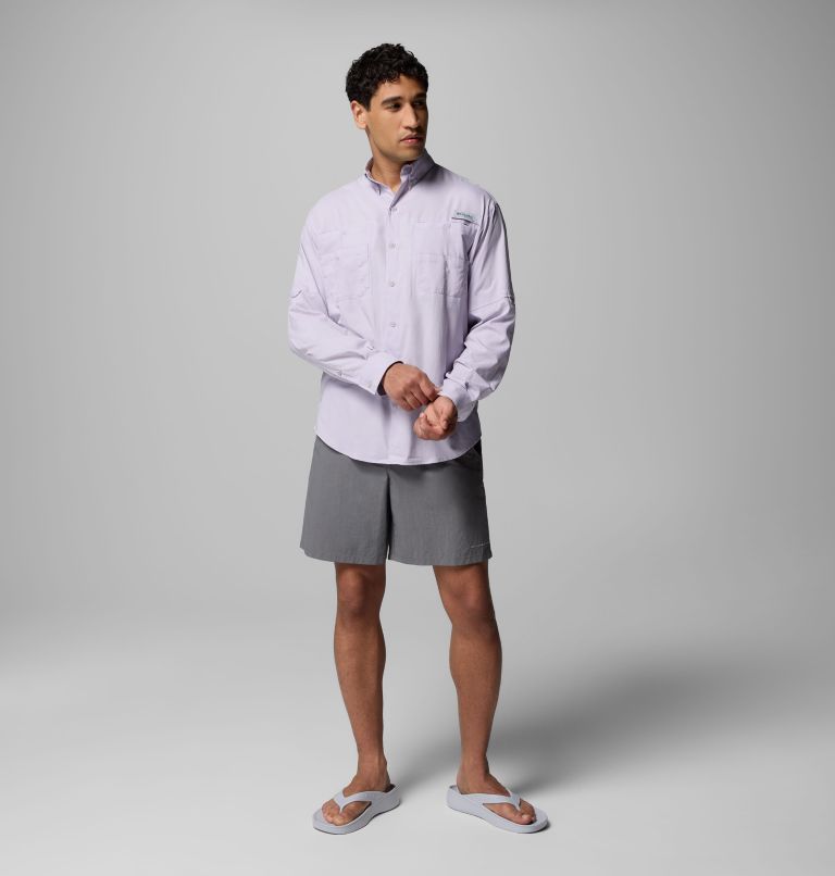Men’s PFG Tamiami II Long Sleeve Shirt, Color: Lavender Pearl, image 2
