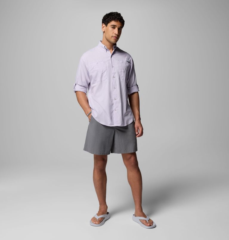 Men’s PFG Tamiami II Long Sleeve Shirt, Color: Lavender Pearl, image 9
