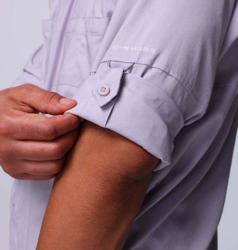 Men’s PFG Tamiami II Long Sleeve Shirt, Color: Lavender Pearl