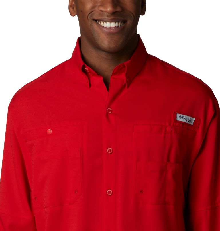 Men’s PFG Tamiami II Long Sleeve Shirt, Color: Red Spark, image 3