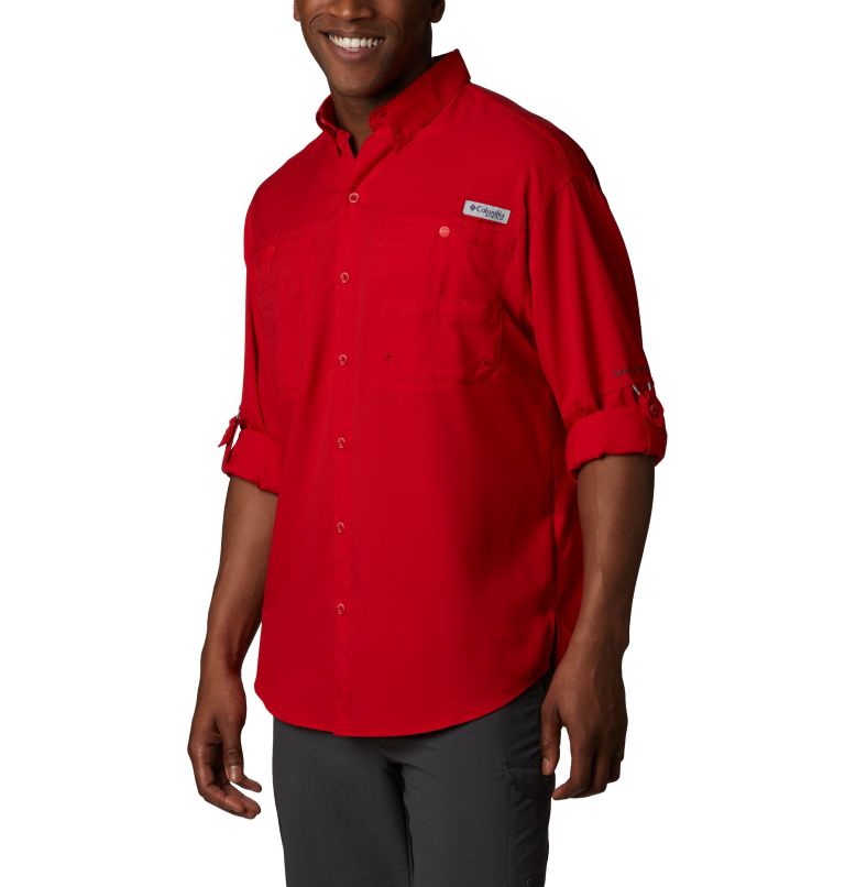 Thumbnail: Men’s PFG Tamiami II Long Sleeve Shirt, Color: Red Spark, image 4