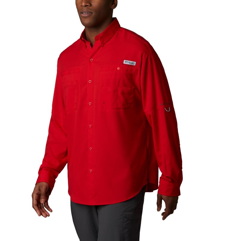 Thumbnail: Men’s PFG Tamiami II Long Sleeve Shirt, Color: Red Spark, image 1