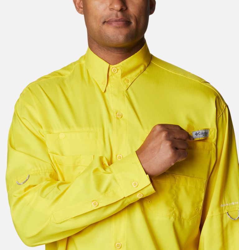 Men’s PFG Tamiami II Long Sleeve Shirt, Color: Laser Lemon, image 4