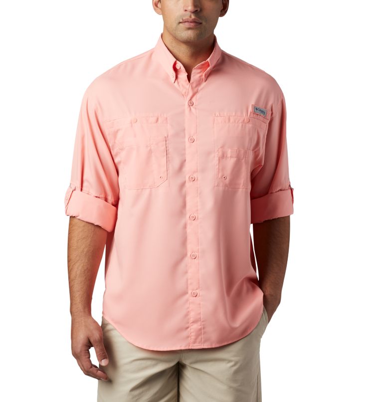 Thumbnail: Men’s PFG Tamiami II Long Sleeve Shirt, Color: Sorbet, image 6