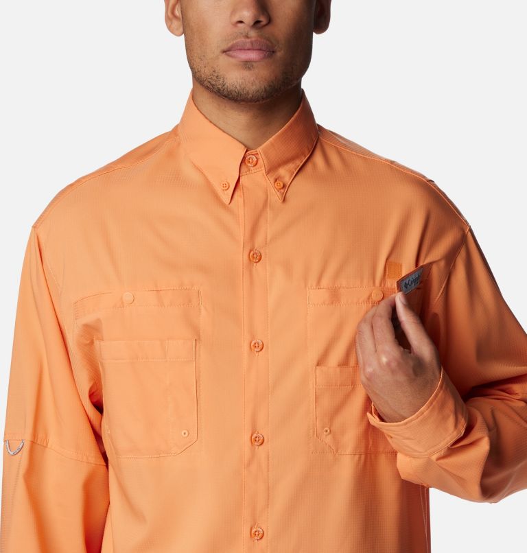 Thumbnail: Men’s PFG Tamiami II Long Sleeve Shirt, Color: Orange Reef, image 4