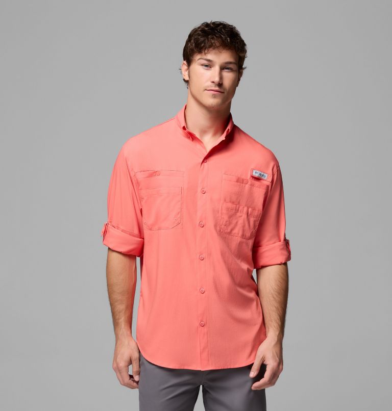 Men’s PFG Tamiami II Long Sleeve Shirt, Color: Melonade, image 5