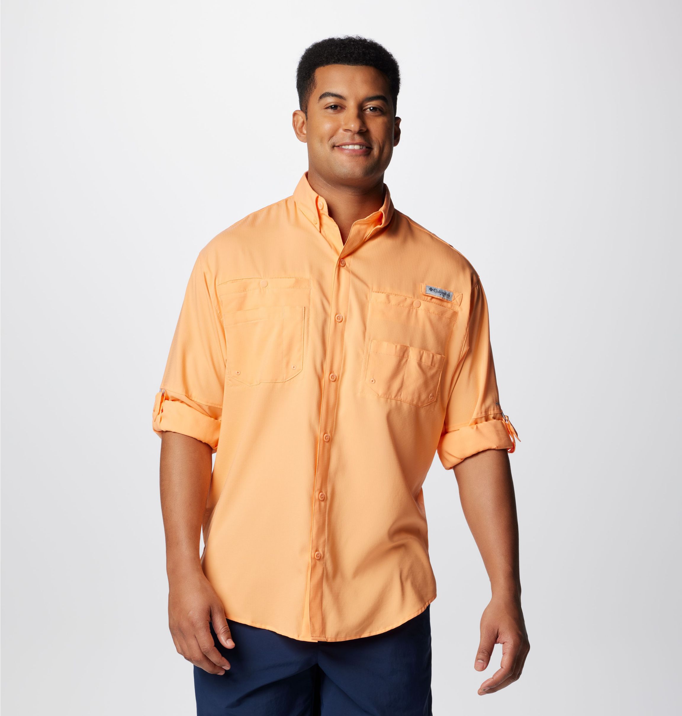 Field & Stream, Shirts, Field And Stream Xl Bright Orange Smart Cool Fishing  Shirt