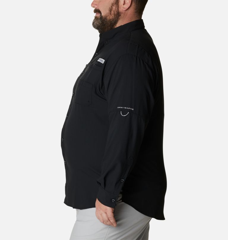Men’s PFG Tamiami II Long Sleeve Shirt - Big, Color: Black, image 3