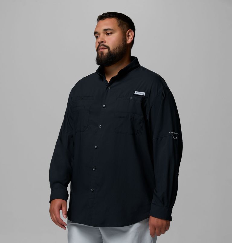 Men’s PFG Tamiami II Long Sleeve Shirt - Big, Color: Black, image 4