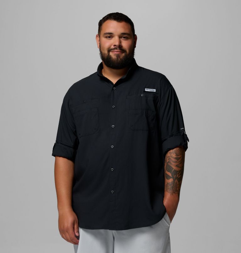 Men’s PFG Tamiami II Long Sleeve Shirt - Big, Color: Black, image 5