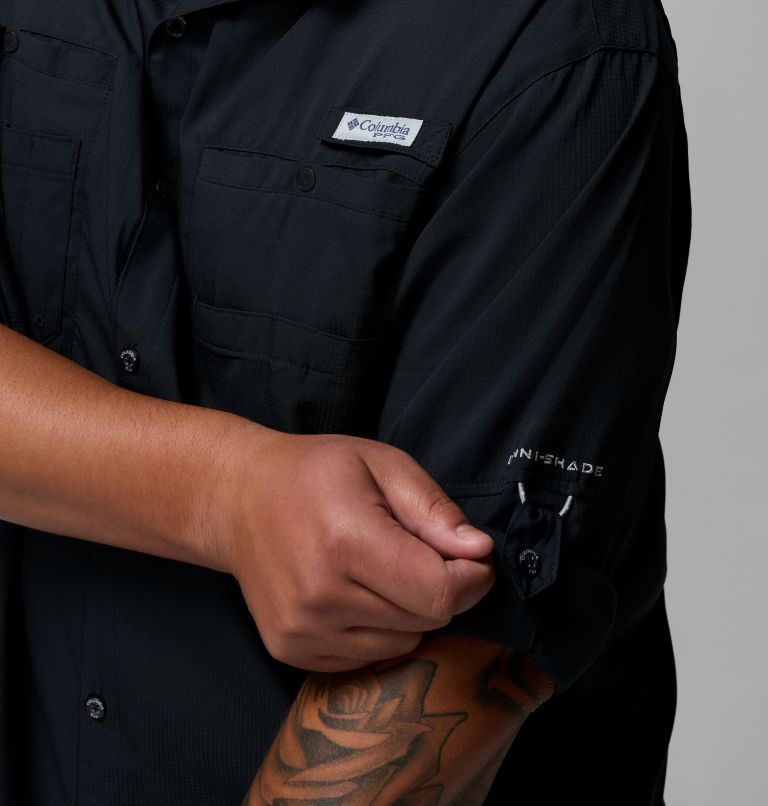 Men’s PFG Tamiami II Long Sleeve Shirt - Big, Color: Black, image 6