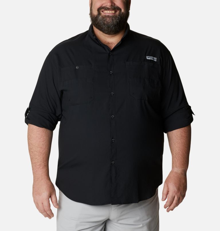 Men’s PFG Tamiami II Long Sleeve Shirt - Big, Color: Black, image 6